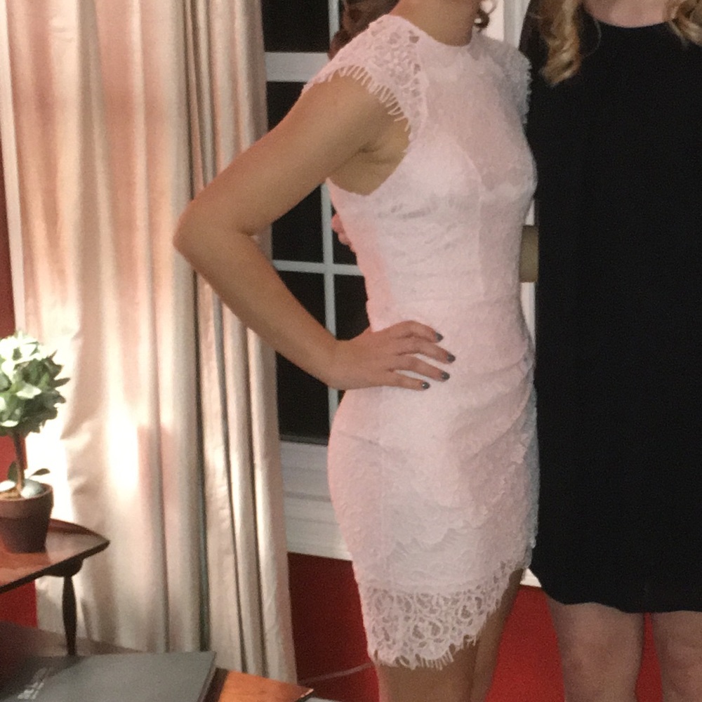 Pink lace dress